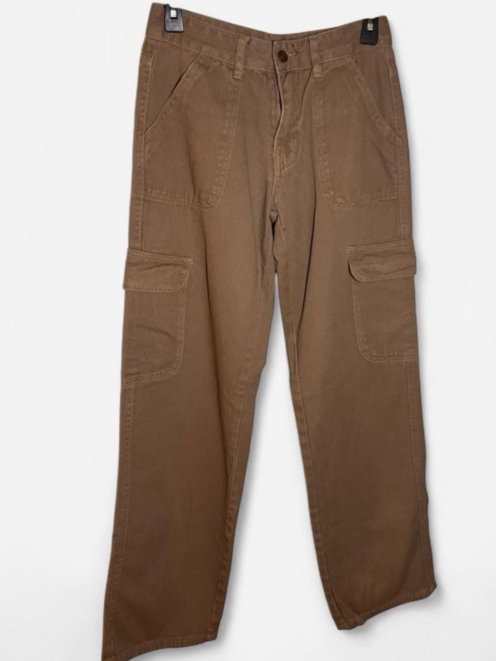 Womens Brown Cargo Baggy Pants